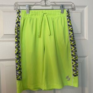 Vibrant Lime Kids' Geometric Shorts